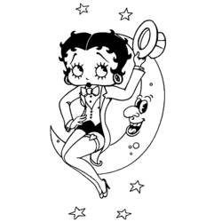 Dibujo para colorear: Betty Boop (Dibujos animados) #25946 - Dibujos para Colorear e Imprimir Gratis