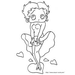 Dibujo para colorear: Betty Boop (Dibujos animados) #25955 - Dibujos para Colorear e Imprimir Gratis