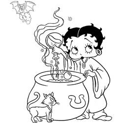 Dibujo para colorear: Betty Boop (Dibujos animados) #25964 - Dibujos para Colorear e Imprimir Gratis