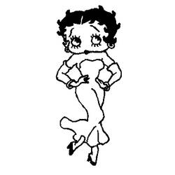 Dibujo para colorear: Betty Boop (Dibujos animados) #25968 - Dibujos para Colorear e Imprimir Gratis