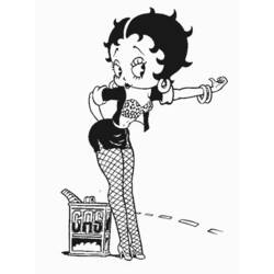 Dibujo para colorear: Betty Boop (Dibujos animados) #25979 - Dibujos para Colorear e Imprimir Gratis
