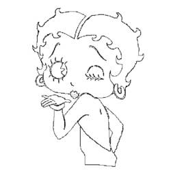 Dibujo para colorear: Betty Boop (Dibujos animados) #25999 - Dibujos para Colorear e Imprimir Gratis