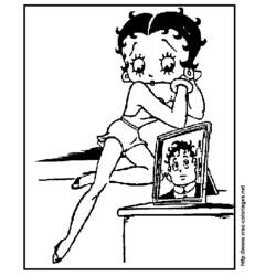 Dibujo para colorear: Betty Boop (Dibujos animados) #26021 - Dibujos para Colorear e Imprimir Gratis