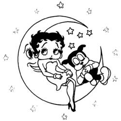 Dibujo para colorear: Betty Boop (Dibujos animados) #26023 - Dibujos para Colorear e Imprimir Gratis