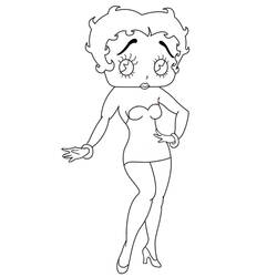 Dibujo para colorear: Betty Boop (Dibujos animados) #26035 - Dibujos para Colorear e Imprimir Gratis