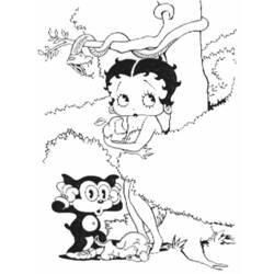 Dibujo para colorear: Betty Boop (Dibujos animados) #26041 - Dibujos para Colorear e Imprimir Gratis