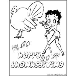 Dibujo para colorear: Betty Boop (Dibujos animados) #26065 - Dibujos para Colorear e Imprimir Gratis