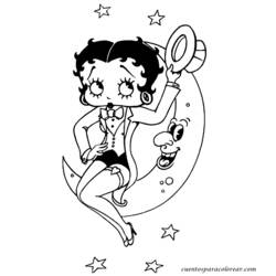 Dibujo para colorear: Betty Boop (Dibujos animados) #26073 - Dibujos para Colorear e Imprimir Gratis