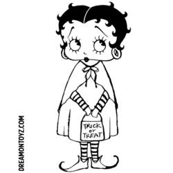 Dibujo para colorear: Betty Boop (Dibujos animados) #26086 - Dibujos para Colorear e Imprimir Gratis