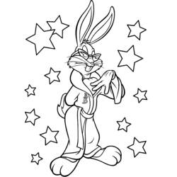 Dibujo para colorear: Bugs Bunny (Dibujos animados) #26310 - Dibujos para Colorear e Imprimir Gratis