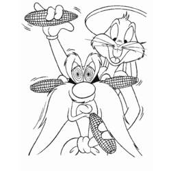 Dibujo para colorear: Bugs Bunny (Dibujos animados) #26331 - Dibujos para Colorear e Imprimir Gratis