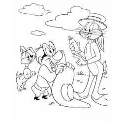 Dibujo para colorear: Bugs Bunny (Dibujos animados) #26336 - Dibujos para Colorear e Imprimir Gratis