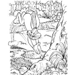 Dibujo para colorear: Bugs Bunny (Dibujos animados) #26345 - Dibujos para Colorear e Imprimir Gratis