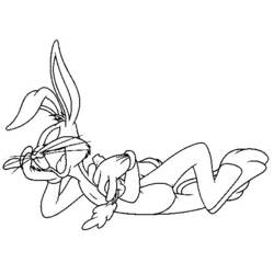 Dibujo para colorear: Bugs Bunny (Dibujos animados) #26353 - Dibujos para Colorear e Imprimir Gratis