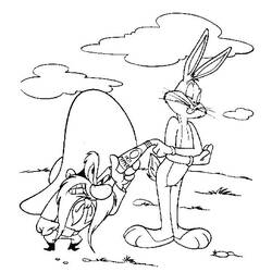 Dibujo para colorear: Bugs Bunny (Dibujos animados) #26355 - Dibujos para Colorear e Imprimir Gratis