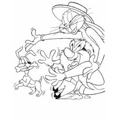 Dibujo para colorear: Bugs Bunny (Dibujos animados) #26367 - Dibujos para Colorear e Imprimir Gratis
