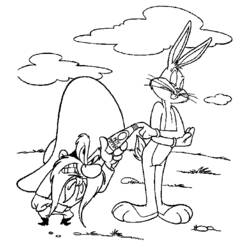 Dibujo para colorear: Bugs Bunny (Dibujos animados) #26383 - Dibujos para Colorear e Imprimir Gratis