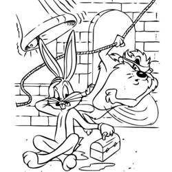 Dibujo para colorear: Bugs Bunny (Dibujos animados) #26414 - Dibujos para Colorear e Imprimir Gratis