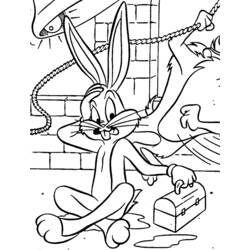 Dibujo para colorear: Bugs Bunny (Dibujos animados) #26419 - Dibujos para Colorear e Imprimir Gratis