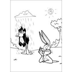 Dibujo para colorear: Bugs Bunny (Dibujos animados) #26422 - Dibujos para Colorear e Imprimir Gratis