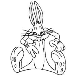 Dibujo para colorear: Bugs Bunny (Dibujos animados) #26434 - Dibujos para Colorear e Imprimir Gratis