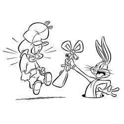 Dibujo para colorear: Bugs Bunny (Dibujos animados) #26442 - Dibujos para Colorear e Imprimir Gratis