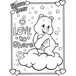 Dibujo para colorear: Care Bears (Dibujos animados) #37207 - Dibujos para Colorear e Imprimir Gratis