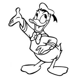 Dibujo para colorear: Donald Duck (Dibujos animados) #30115 - Dibujos para Colorear e Imprimir Gratis