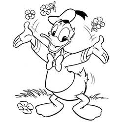 Dibujo para colorear: Donald Duck (Dibujos animados) #30116 - Dibujos para Colorear e Imprimir Gratis