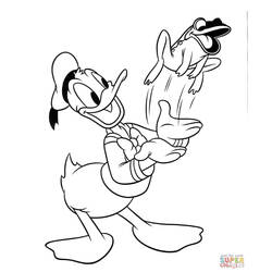 Dibujo para colorear: Donald Duck (Dibujos animados) #30161 - Dibujos para Colorear e Imprimir Gratis
