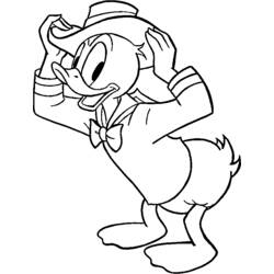 Dibujo para colorear: Donald Duck (Dibujos animados) #30237 - Dibujos para Colorear e Imprimir Gratis