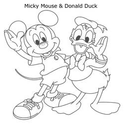 Dibujo para colorear: Donald Duck (Dibujos animados) #30311 - Dibujos para Colorear e Imprimir Gratis