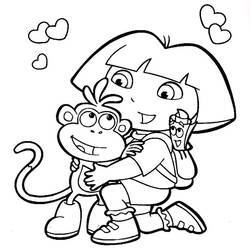 Dibujo para colorear: Dora the Explorer (Dibujos animados) #29713 - Dibujos para Colorear e Imprimir Gratis