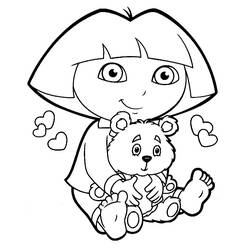Dibujo para colorear: Dora the Explorer (Dibujos animados) #29716 - Dibujos para Colorear e Imprimir Gratis