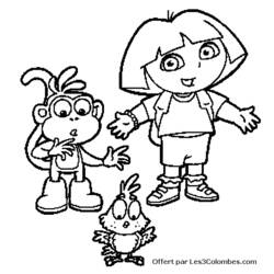 Dibujo para colorear: Dora the Explorer (Dibujos animados) #29744 - Dibujos para Colorear e Imprimir Gratis