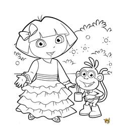 Dibujo para colorear: Dora the Explorer (Dibujos animados) #29827 - Dibujos para Colorear e Imprimir Gratis