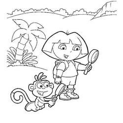 Dibujo para colorear: Dora the Explorer (Dibujos animados) #29833 - Dibujos para Colorear e Imprimir Gratis