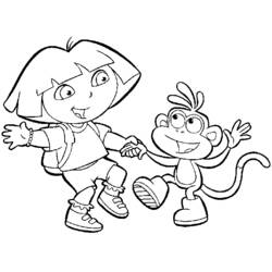 Dibujo para colorear: Dora the Explorer (Dibujos animados) #29844 - Dibujos para Colorear e Imprimir Gratis