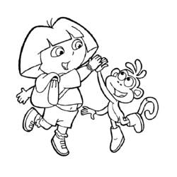Dibujo para colorear: Dora the Explorer (Dibujos animados) #29862 - Dibujos para Colorear e Imprimir Gratis