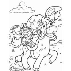 Dibujo para colorear: Dora the Explorer (Dibujos animados) #29905 - Dibujos para Colorear e Imprimir Gratis