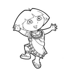 Dibujo para colorear: Dora the Explorer (Dibujos animados) #29909 - Dibujos para Colorear e Imprimir Gratis