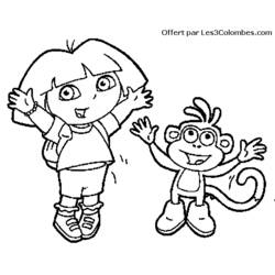 Dibujo para colorear: Dora the Explorer (Dibujos animados) #29924 - Dibujos para Colorear e Imprimir Gratis