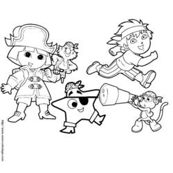 Dibujo para colorear: Dora the Explorer (Dibujos animados) #29929 - Dibujos para Colorear e Imprimir Gratis