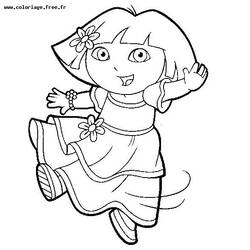 Dibujo para colorear: Dora the Explorer (Dibujos animados) #29963 - Dibujos para Colorear e Imprimir Gratis