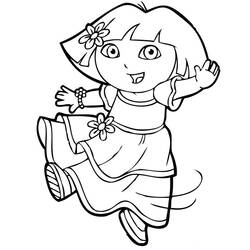 Dibujo para colorear: Dora the Explorer (Dibujos animados) #29967 - Dibujos para Colorear e Imprimir Gratis