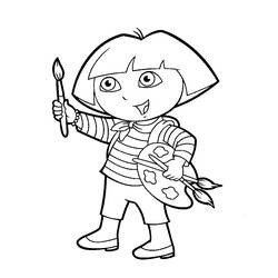 Dibujo para colorear: Dora the Explorer (Dibujos animados) #29969 - Dibujos para Colorear e Imprimir Gratis