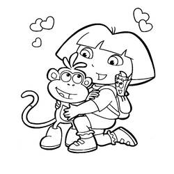 Dibujo para colorear: Dora the Explorer (Dibujos animados) #29996 - Dibujos para Colorear e Imprimir Gratis