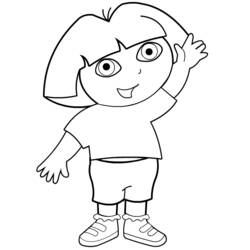 Dibujo para colorear: Dora the Explorer (Dibujos animados) #30003 - Dibujos para Colorear e Imprimir Gratis
