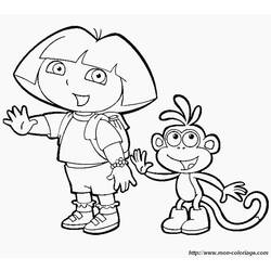 Dibujo para colorear: Dora the Explorer (Dibujos animados) #30019 - Dibujos para Colorear e Imprimir Gratis