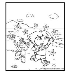 Dibujo para colorear: Dora the Explorer (Dibujos animados) #30039 - Dibujos para Colorear e Imprimir Gratis